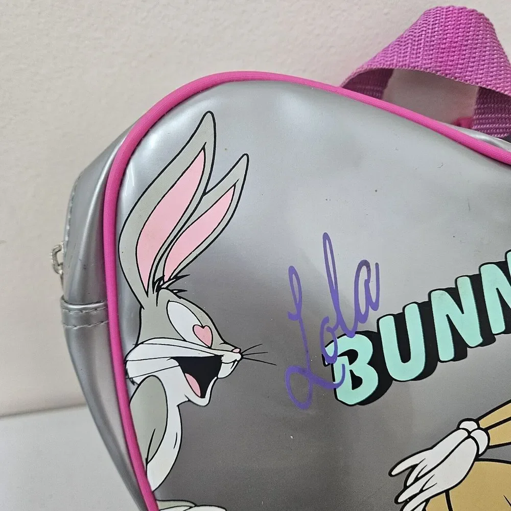 Vintage 1996 Space Jam Lola Bunny Heart‎ Shaped Backpack Warner Bros